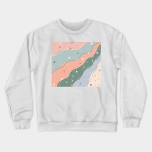 Waves Multicolor Abstraction Crewneck Sweatshirt